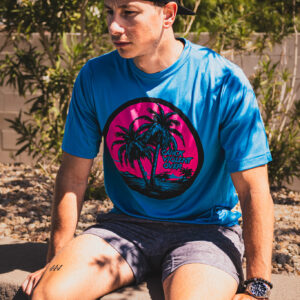 QVO "Retro" UPF Shirt (Electric Blue)