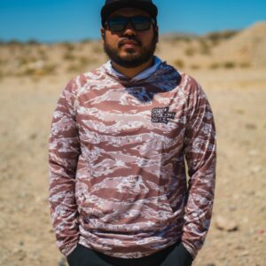 QVO "Tiger Stripe Arid Full Camo" UPF Hoodie